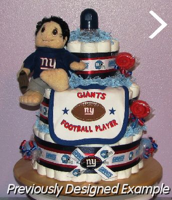 NY-Giants-Diaper-Cake (2).JPG - NY Giants Diaper Cake